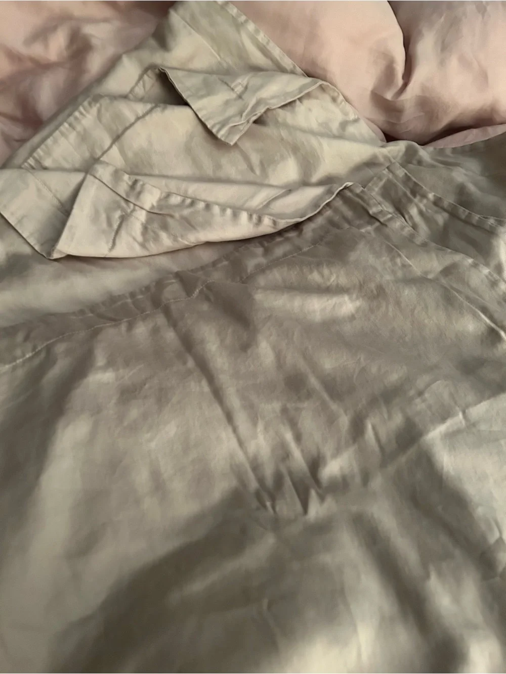 Quince light gray duvet cover